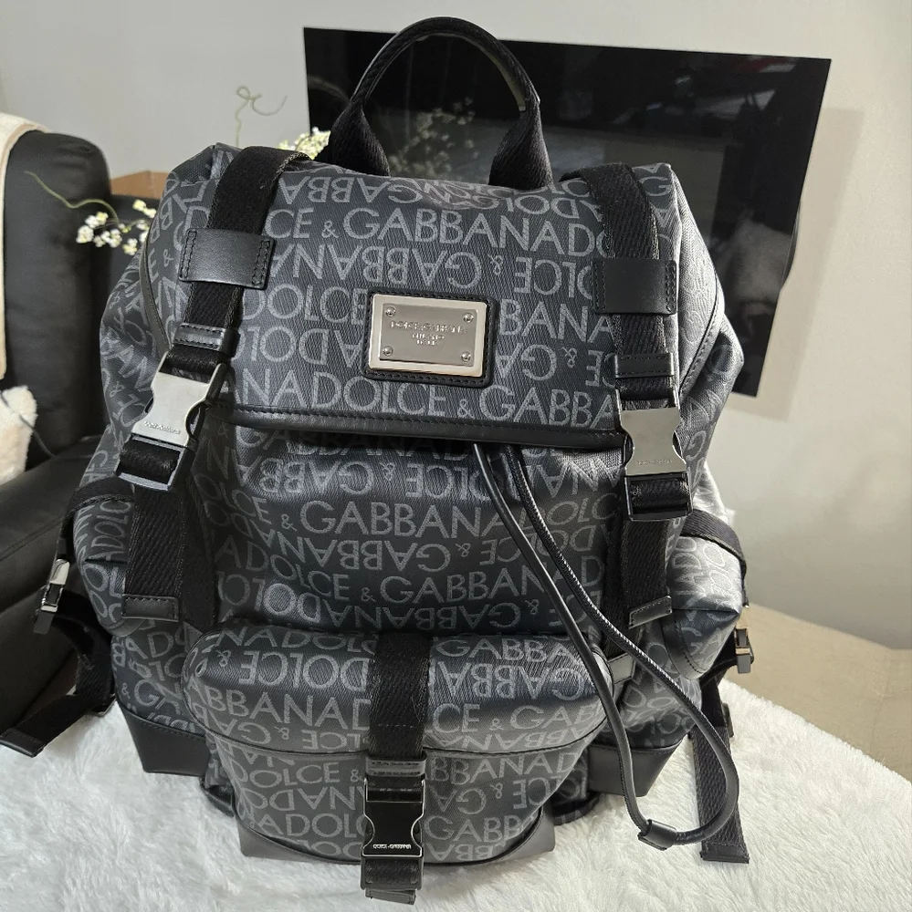 🔥 Dolce & Gabbana Coated jacquard backpack BRAND NEW 🔥